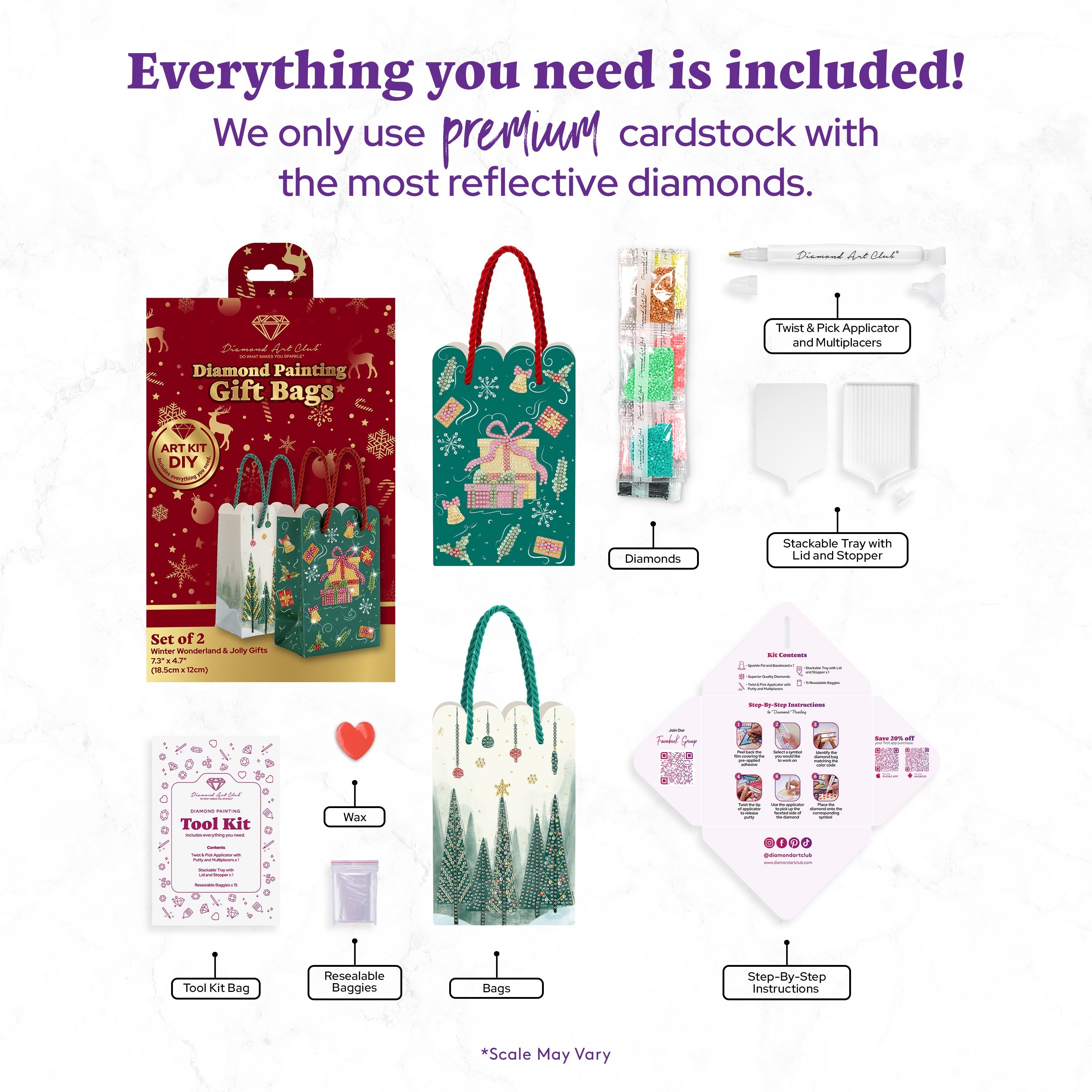 Winter Wonderland & Jolly Gifts - Gift Bags (Set of 2)