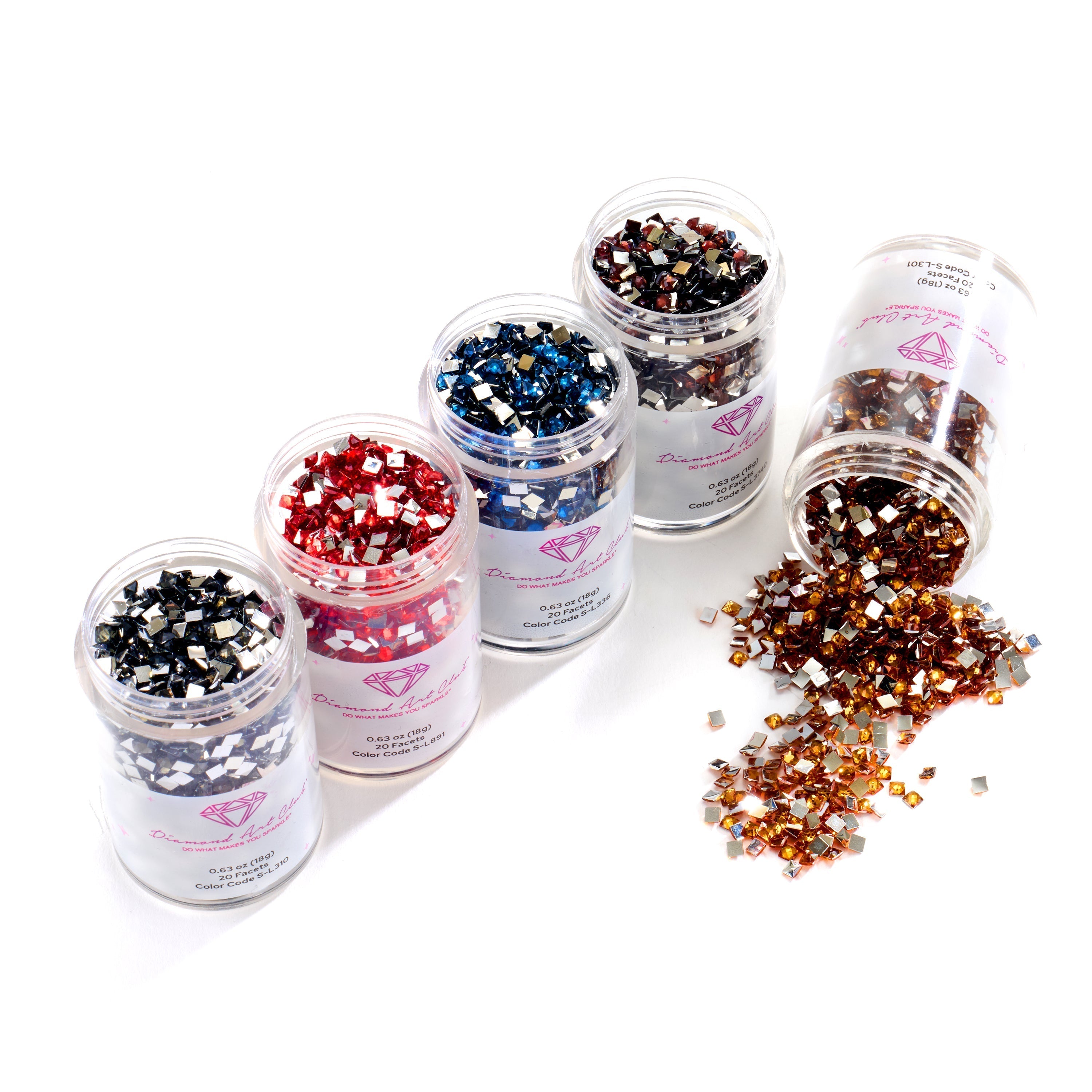 Iridescent - Jewel Tones Square  (Set of 5)