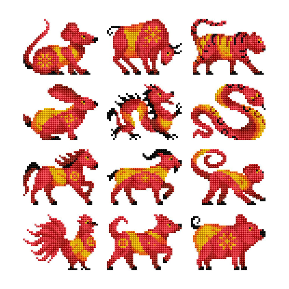 Mini Dazzles™ - Chinese Zodiac X4