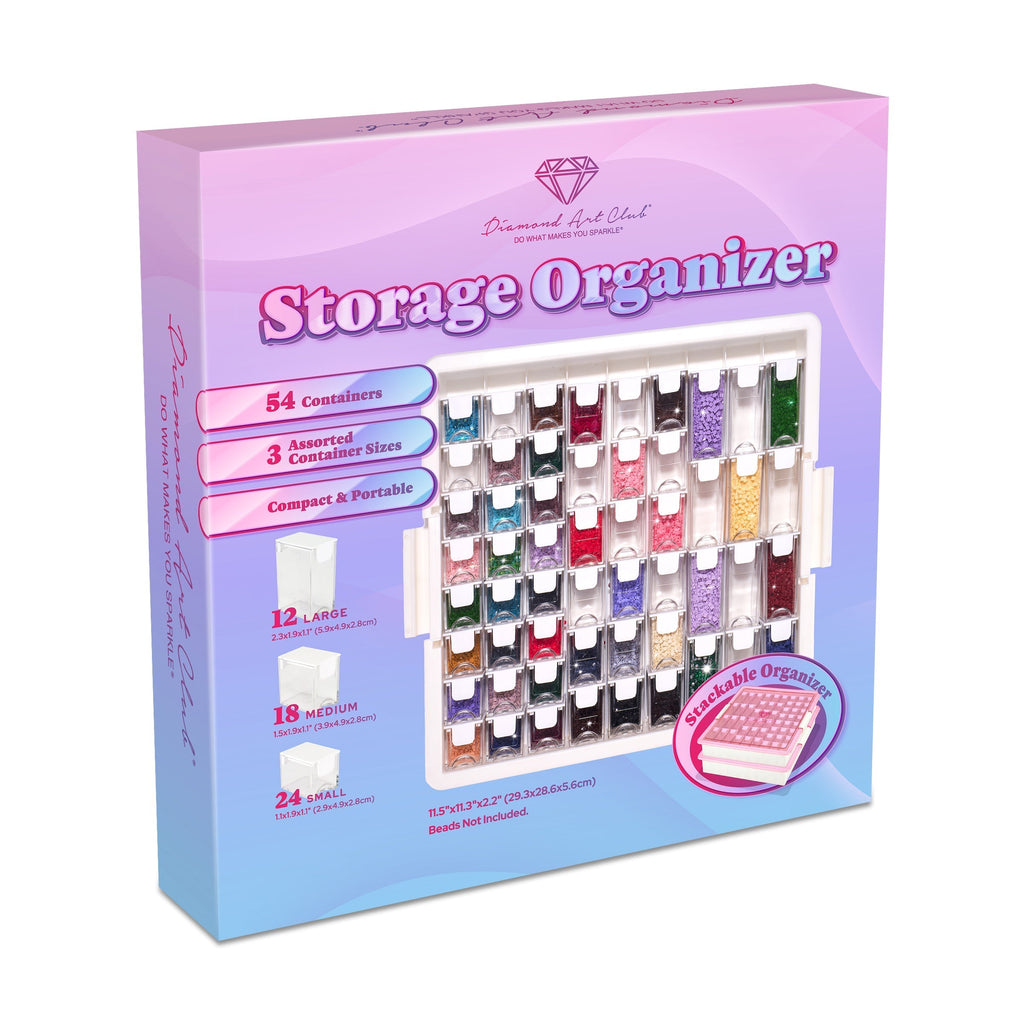 Premium 54-Container Diamond Storage Organizer