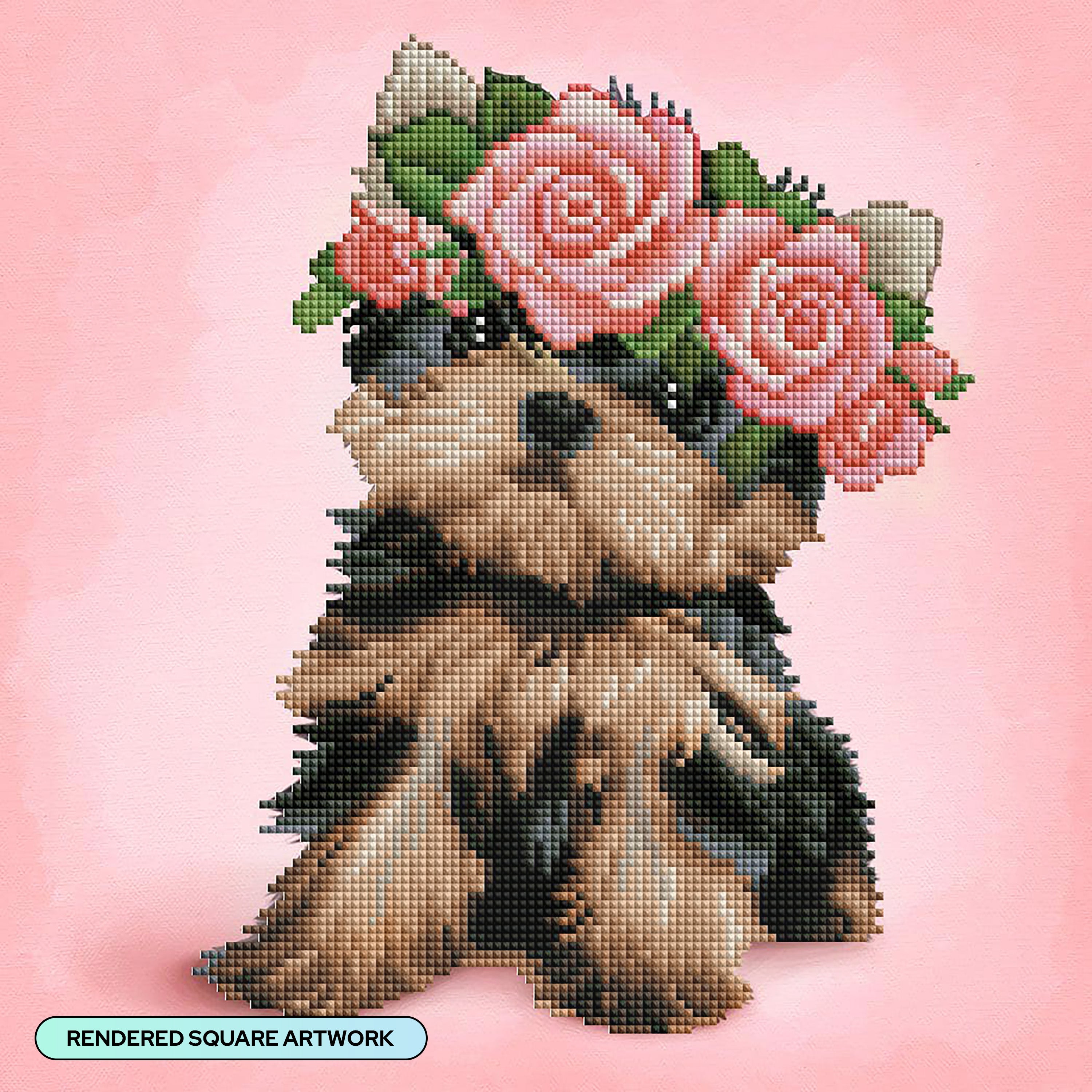 Yorkie & Roses
